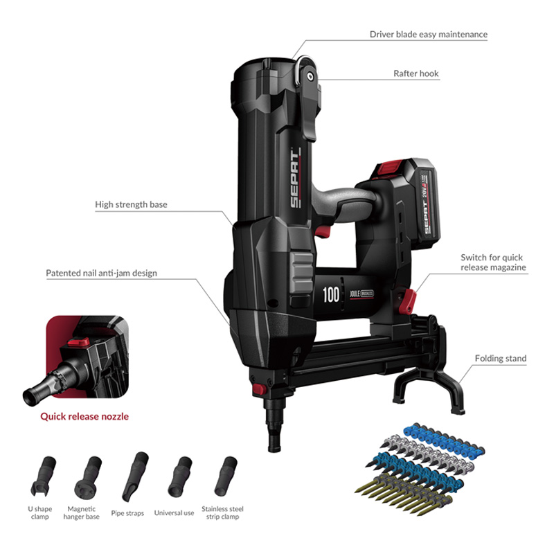 20V Gasless Cordless Concrete Nailer,SP-T1